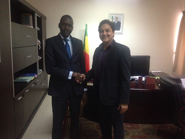 The Hon'ble Minister of Telecom, Senegal with the Publisher